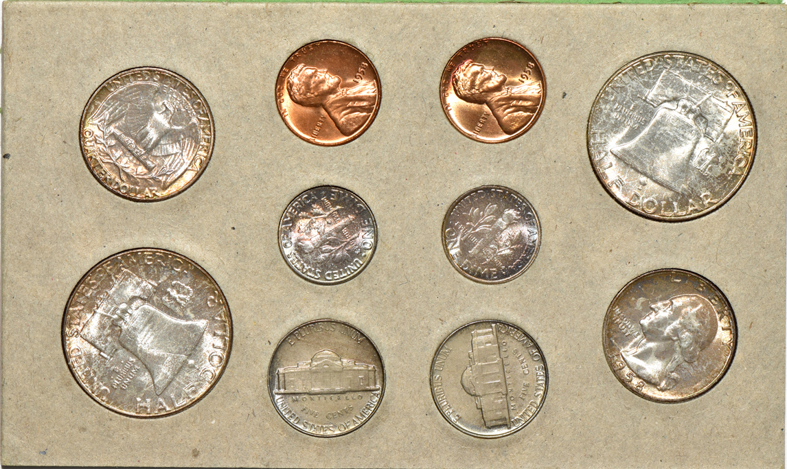 Five 1958 Mint Sets