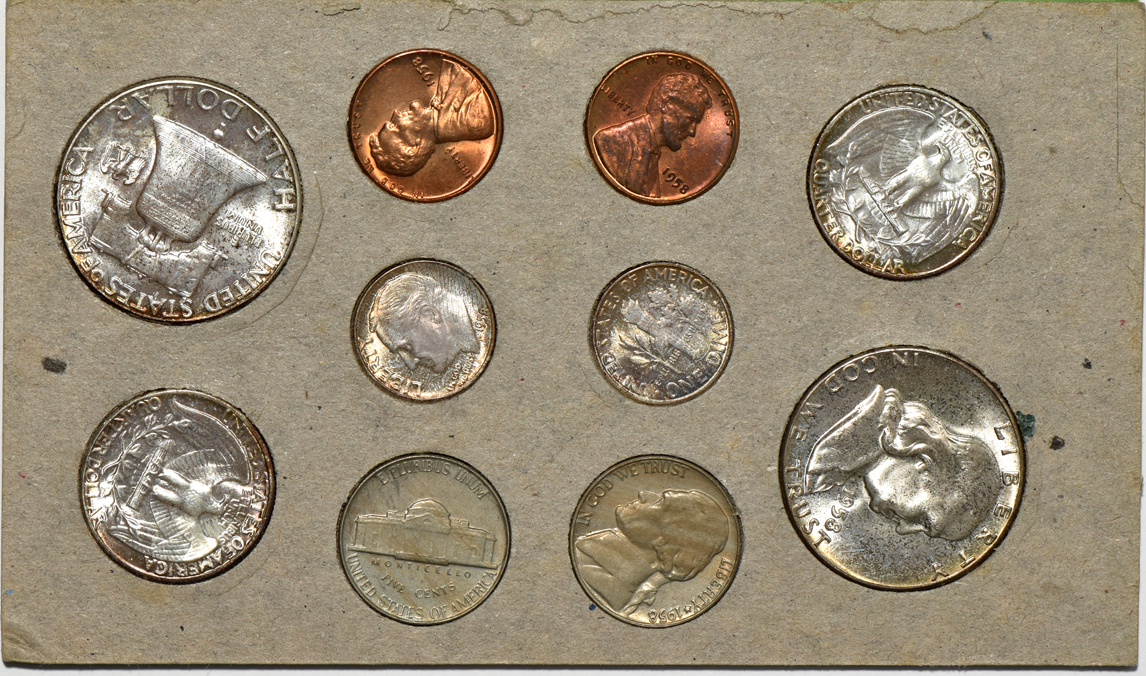 Five 1958 Mint Sets