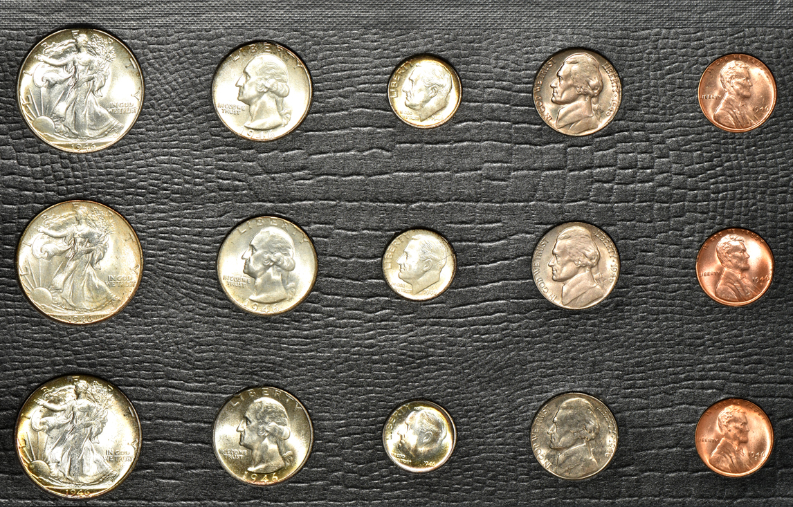1940, 1945, and 1946 year sets in pages