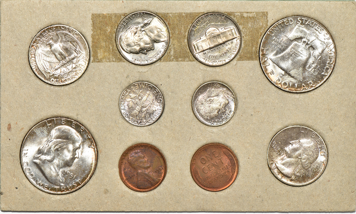 Group of Mint Sets.  1949, 1951, two 1952, two 1953, and a 1956 