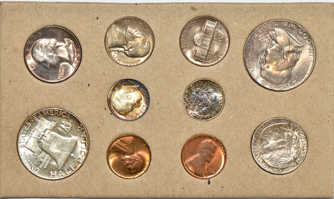 Group of Mint Sets.  1949, 1951, two 1952, two 1953, and a 1956 