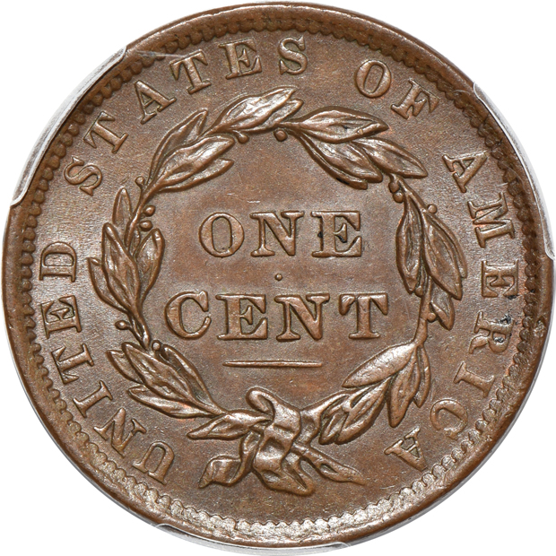 1819/8 Large Date, and an 1837 Head of 1838, both PCGS AU-58
