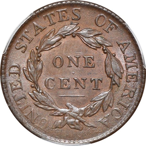 1819/8 Large Date, and an 1837 Head of 1838, both PCGS AU-58