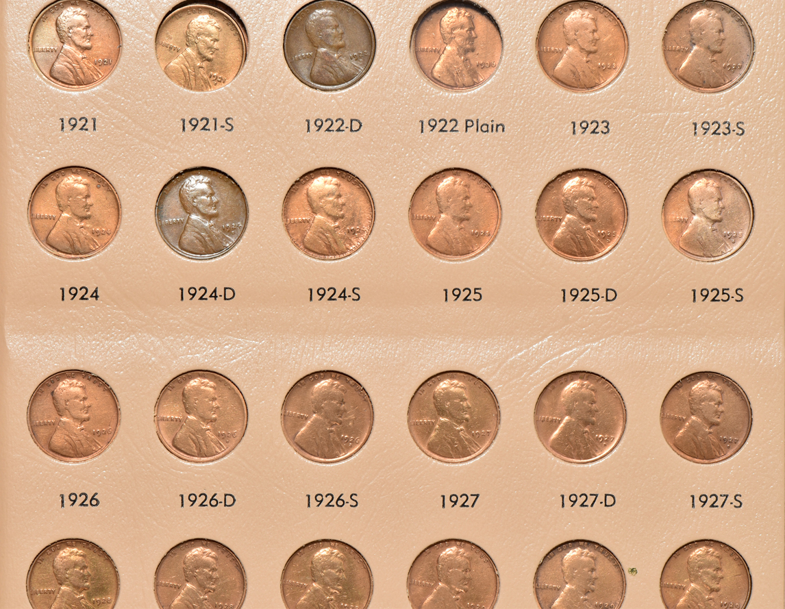 Group of 270 different Lincoln cents in a Dansco 8100 album