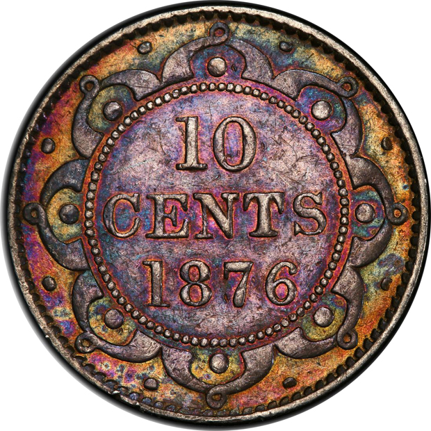 Canada - Newfoundland 1876-H 10 cents - PCGS AU details/cleaned