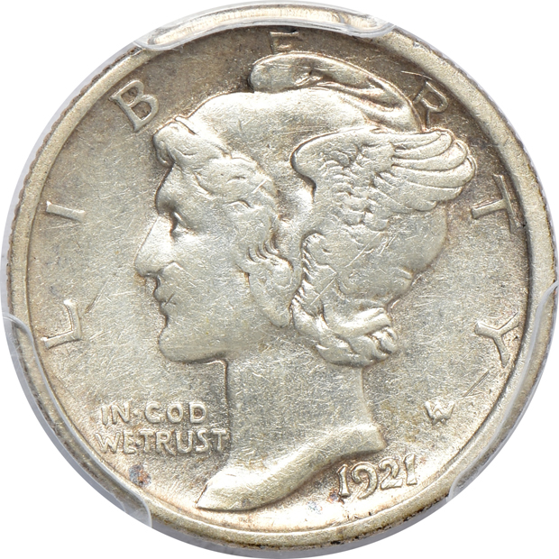 Complete collection of Mercury dimes in a Dansco 7123 album with certified key dates
