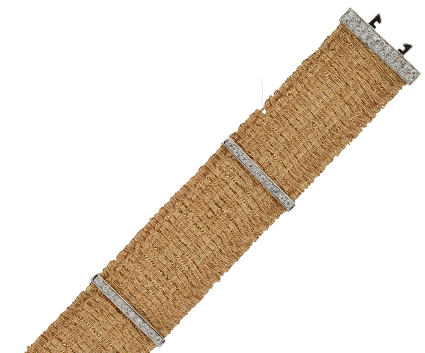 18K Yellow Gold Mesh Bracelet