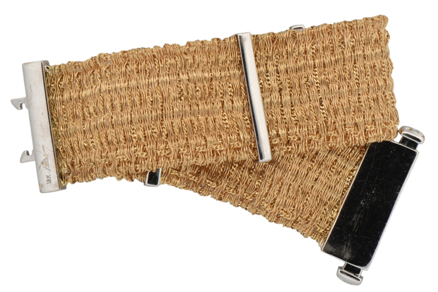 18K Yellow Gold Mesh Bracelet