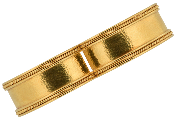 19K Yellow Gold Elizabeth Locke Yellow Gold Bangle Bracelet