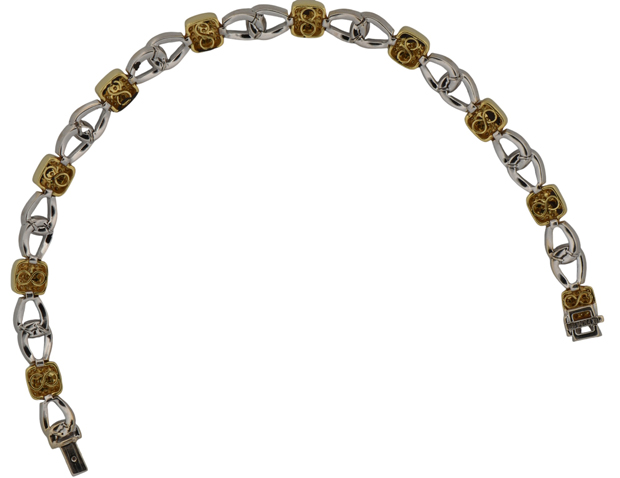 18K Two-Tone Diamond Bracelet 
