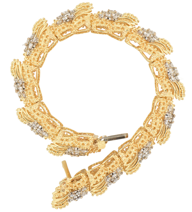 18K Yellow Gold Diamond Bracelet 