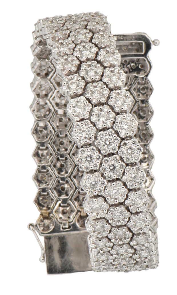 18K White Gold Diamond Bracelet 