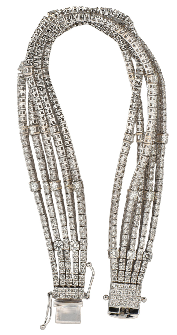 18K White Gold Diamond Bracelet 