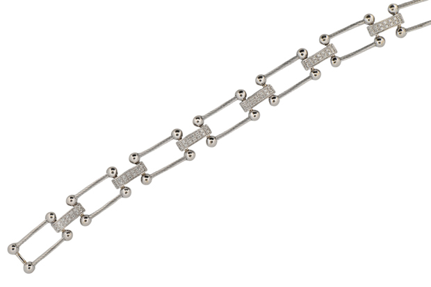18K White Gold Charriol Diamond Bracelet