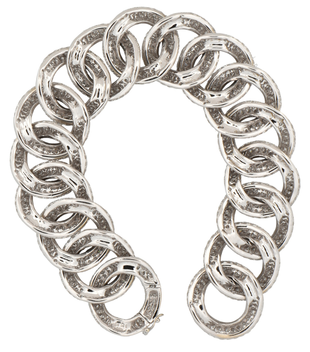 18K White Gold Diamond Bracelet 