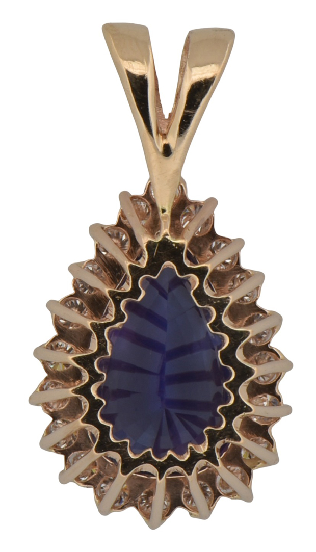 14K Yellow Gold Tanzanite Pendant, GIA #5222905878
