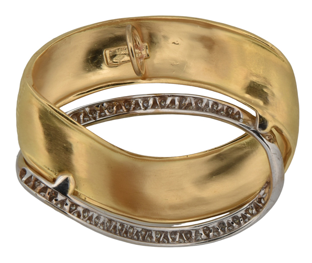 18K Yellow Gold Diamond Slide