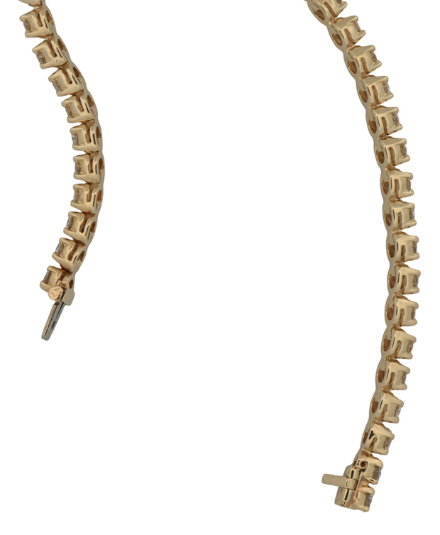 14K Yellow Gold Diamond Tennis Bracelet