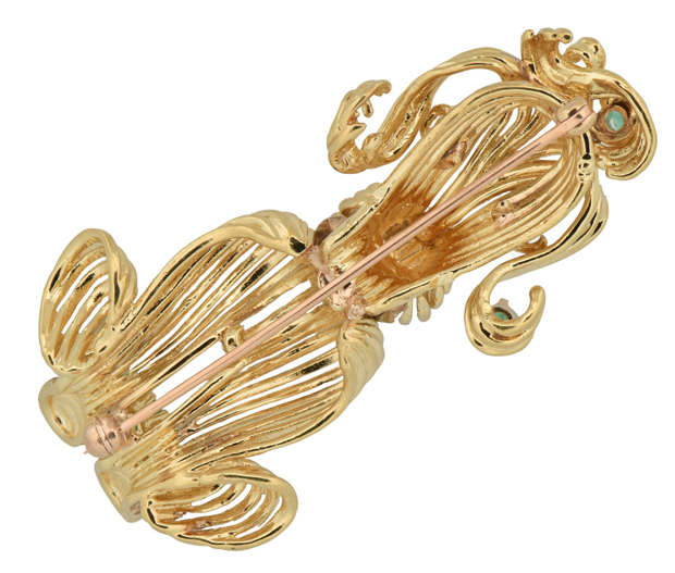 18K Yellow Gold Dog Pin