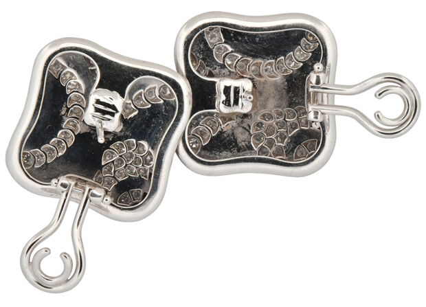 18K White Gold Diamond Earrings