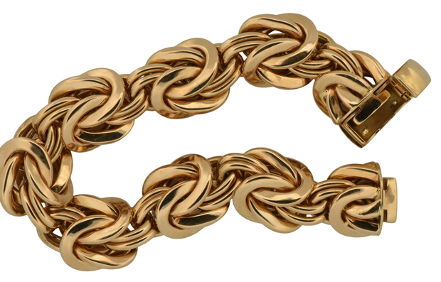 18K Yellow Gold Heavy Link Jewelry Set