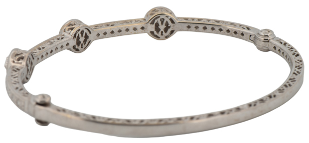 18K White Gold Charriol Bangle
