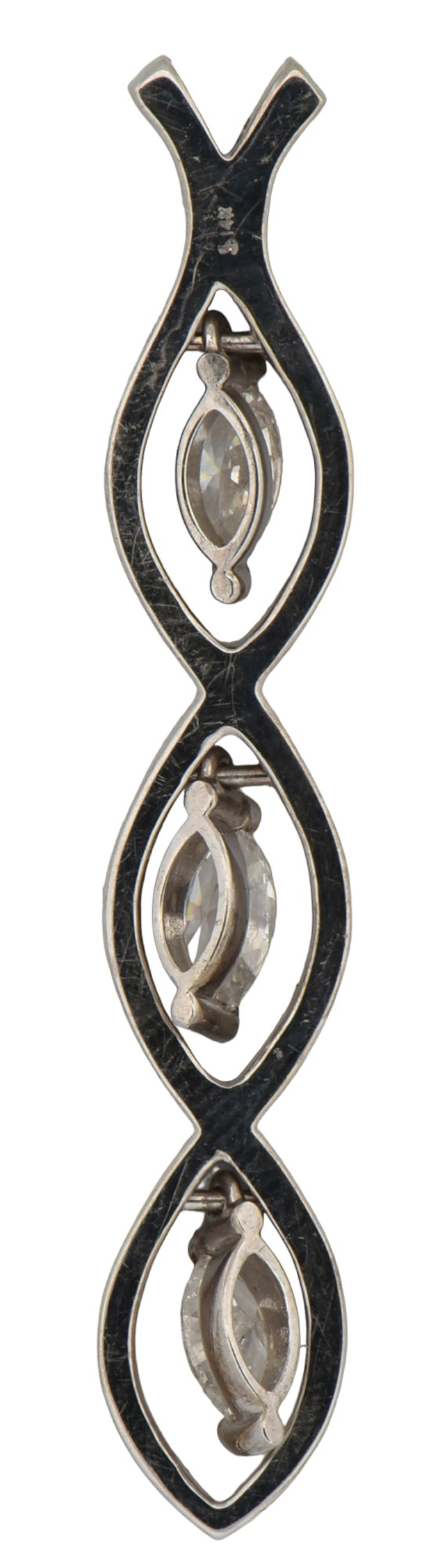 14K White Gold Diamond Pendant