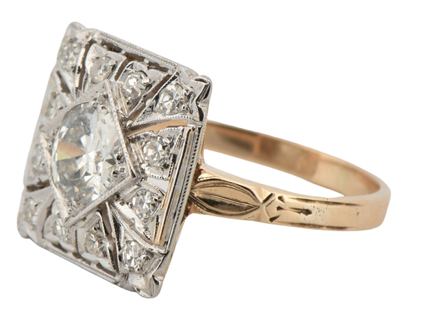 14K Two-Tone Diamond Ring 
