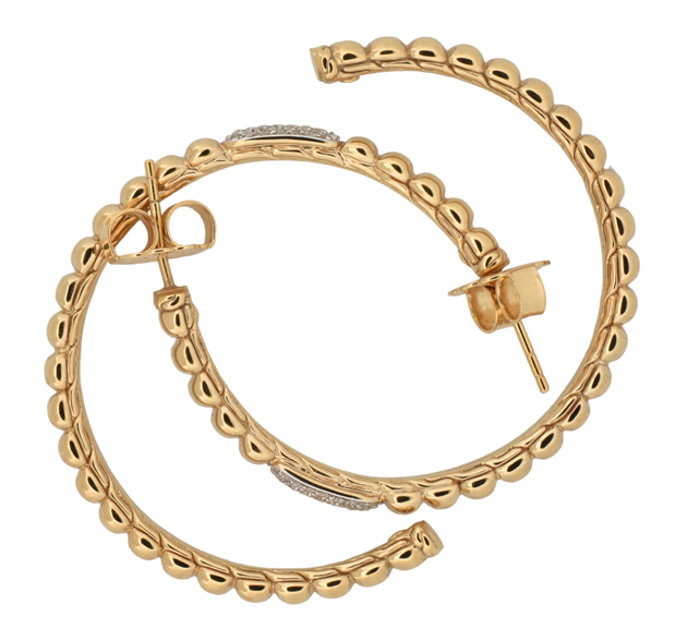 18K Yellow Gold John Hardy Hoop Earrings