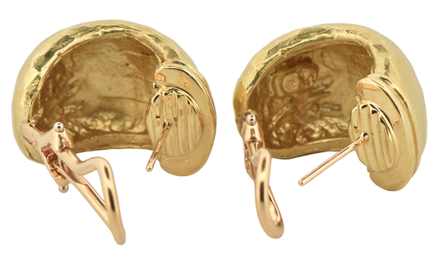 18K Yellow Gold Hoop Earrings