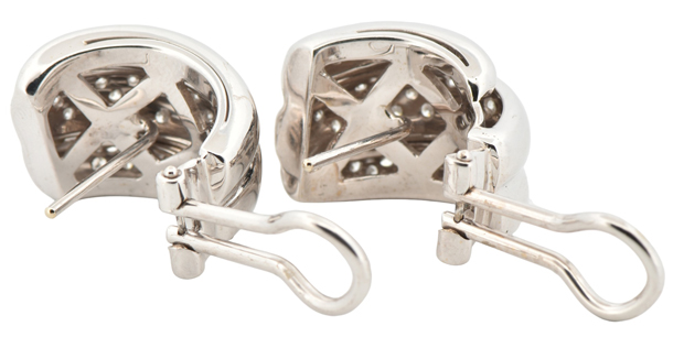 18K White Gold Diamond Earrings