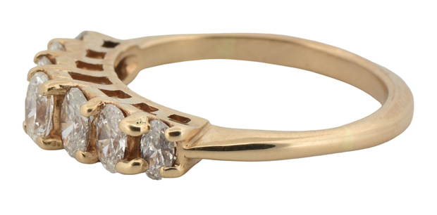 14K Yellow Gold Diamond Band