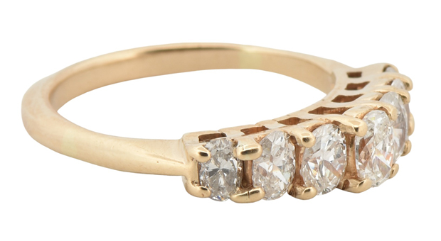 14K Yellow Gold Diamond Band