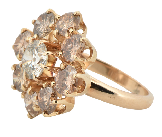 14K Yellow Gold Diamond Ring