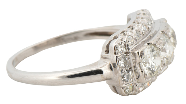 14K White Gold Diamond Ring