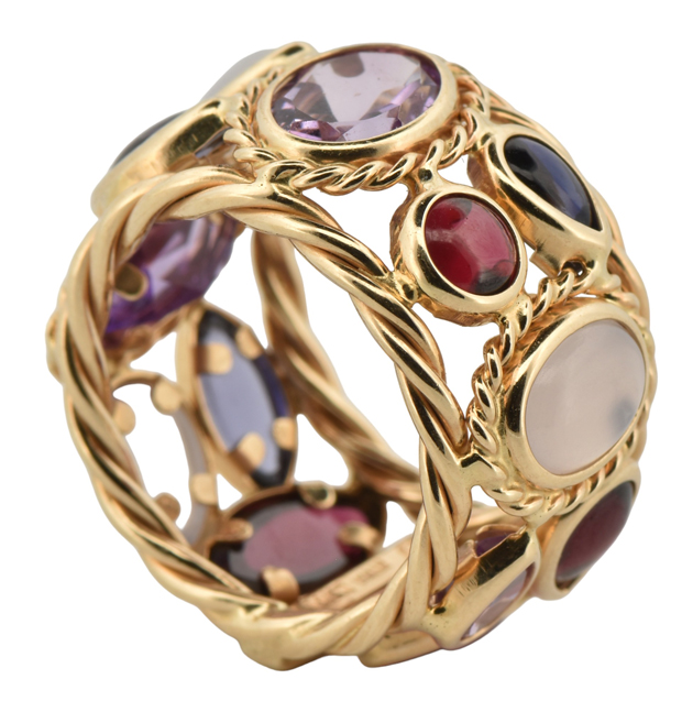14K Yellow Gold Gemstone Ring