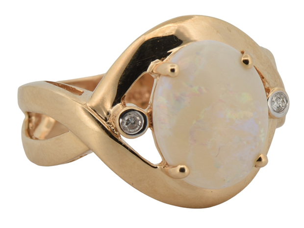 14K Yellow Gold Opal Ring