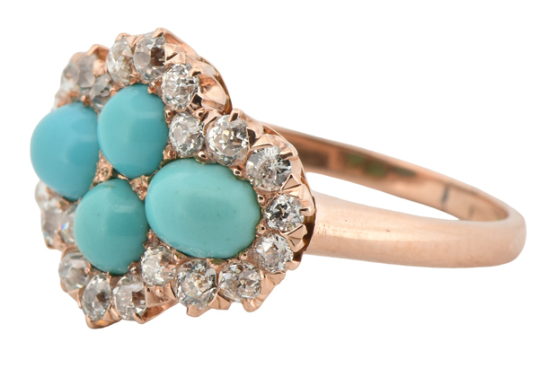 14K Rose Gold Turquoise Ring 