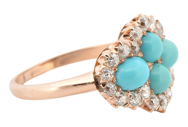 14K Rose Gold Turquoise Ring 