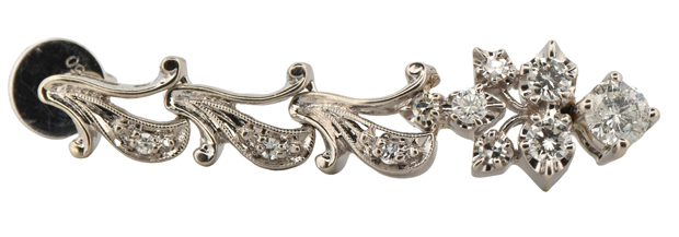 14K White Gold Diamond Earrings