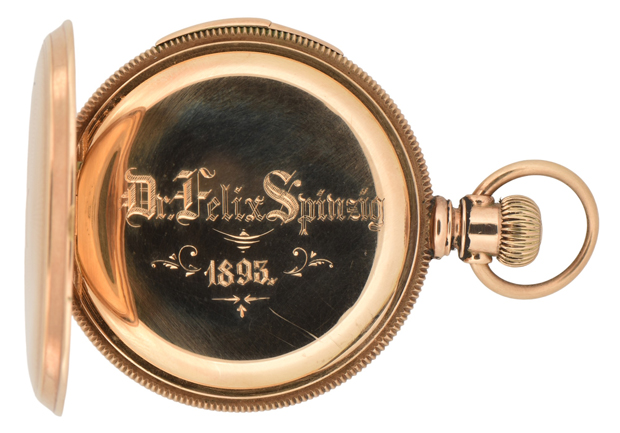 14K Yellow Gold Hunter Case Pocket Watch
