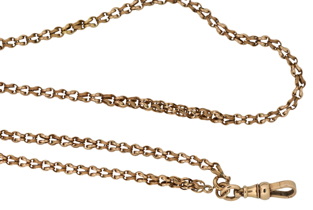 14K Yellow Gold Watch Chain 