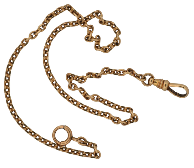14K Yellow Gold Watch Chain 