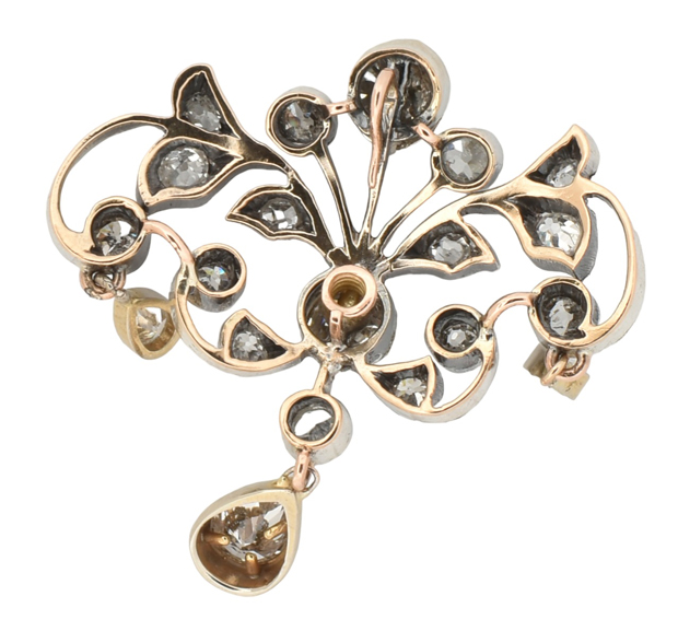 14K Two-Tone Diamond Pendant