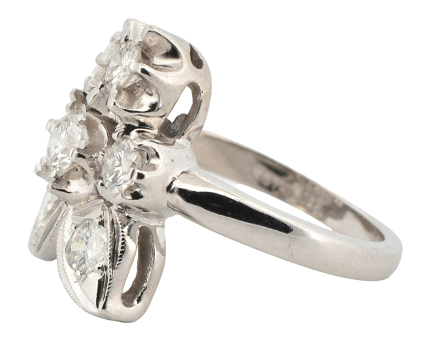 14K White Gold Diamond Ring 