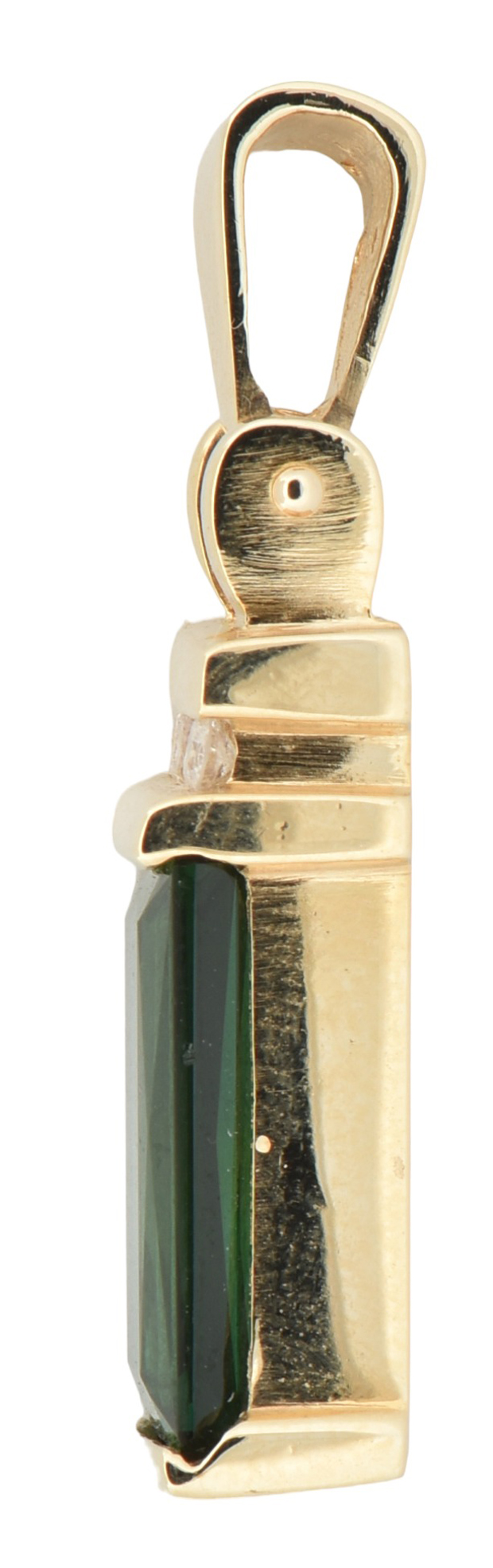 14K Yellow Gold Pendant with a Tourmaline, SGL #230722G-SJ