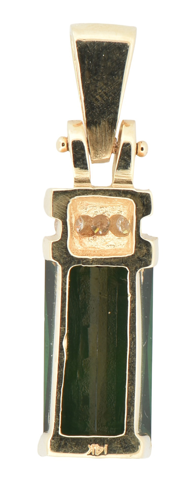 14K Yellow Gold Pendant with a Tourmaline, SGL #230722G-SJ