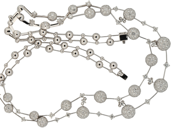 18K White Gold Diamond Necklace