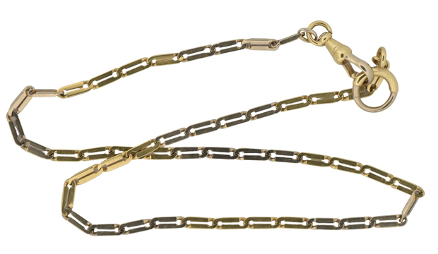 14K Two-Tone Watch Chain 