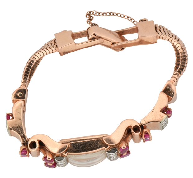 14K Rose Gold Ladies Hamilton Wrist Watch 